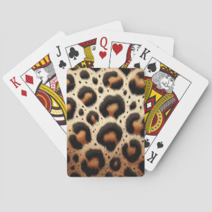 Beige & Black Luipaardprint Dierenprint Vlekken Pokerkaarten