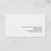 Beige blanc Moderne Simple Carte de visite simple (Dos)