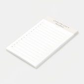 Beige blanc post-it moderne personnalisable Notes (Incliné)