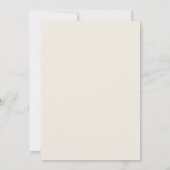 Beige Blau Illustratieve Verjaardagsuitnodiging Kaart (Achterkant)