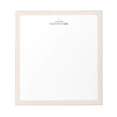 Beige | Bloc-notes personnalisé au coeur simple (Devant)