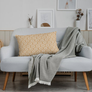 Beige Bloem Boheemse Neutrale Tropische Zomer Kussen