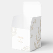 Beige Bloemen Boho bruiloft Bedankdoosjes (Geopend)