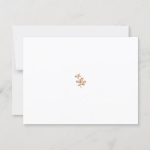 , beige bloemenontwerp met donkerbruine stengel A Briefkaart