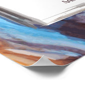 Beige & Blue Bar Mitzvah Welkomstteken Poster (Hoek)