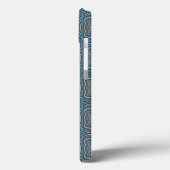 Beige Blue en Grey Alternative Pattern Design Case-Mate iPhone Case (Achterkant / Links)
