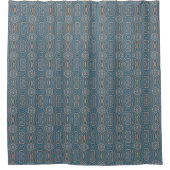 Beige Blue en Grey Alternative Pattern Design Douchegordijn (Voorkant)