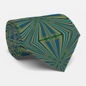 Beige Blue en Grey Alternative Pattern Design Stropdas (Opgerold)