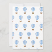 Beige Blue Hot Air Ballon Onederful 1e verjaardag Kaart (Achterkant)