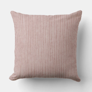 Beige Blush Bleke Strepen Sierkussen