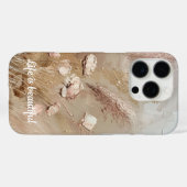 Beige Blush Boho Floral Case-Mate iPhone Case (Achterkant (horizontaal))
