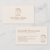 Beige Blush Kitchen Util Tea Bowler Visitekaartje (Voorkant / Achterkant)