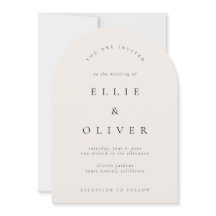 Beige Boho Arch Moderne bruiloft