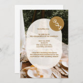 Beige Boho Wedding Brunch Uitnodiging (Voorkant / Achterkant)