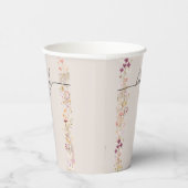 Beige boho wildflower baby shower servies papieren bekers (Rechts)
