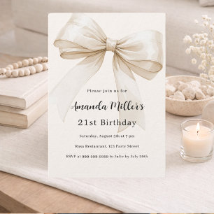 Beige boog elegante luxe verjaardag kaart
