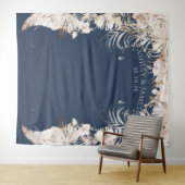 Beige botanische florale tuinbouwachtergrond wandkleed (In Situ (horizontaal))