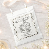 Beige Bow Retro Hart Coquette Cake Vrijgezellenfee Bedankzakje (Geknipt)