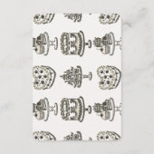 Beige Bow Retro Heart Coquette Cake Details Invoeg Informatiekaartje (Achterkant)