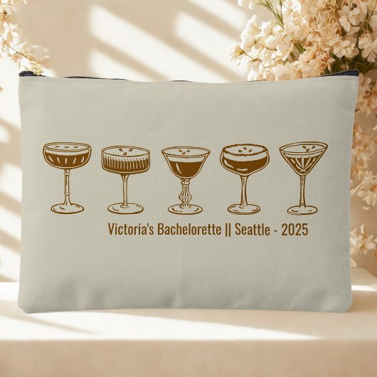 Beige Bridesmaid Espresso Martini Bachelorette Etui