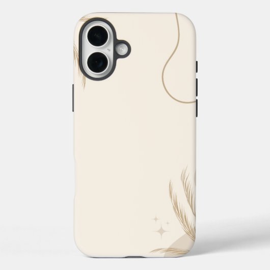 Beige Brown Aesthetic Floral Linktree Background | Case-Mate iPhone Case (Achterkant)