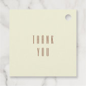 Beige Brown Bedankjes Labels (Achterkant)