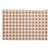 Beige Brown Buffalo Plaid Rustieke Decor Kussensloop (Achterkant)