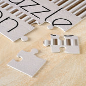 Beige Brown Jigzaag Puzzle Legpuzzel (Zijkant)