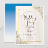 Beige Brown Simple Mariage Fête Invitation (Devant / Derrière)