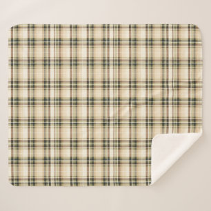 Beige Brown Tartan Plaid Cadeau pour lui