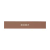 Beige Brown Uitnodigingen Wikkel (Vlak)