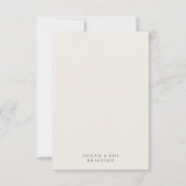 Beige bruiloft blanco dank u bedankkaart (Achterkant)