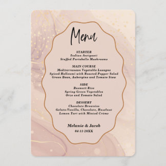 Beige Bruiloft Menu