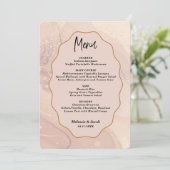 Beige Bruiloft Menu (Staand voorkant)