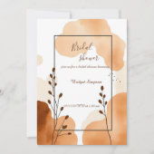 beige bruin abstract Rustic boho Vrijgezellenfeest Kaart (Voorkant)