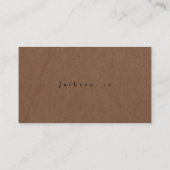 Beige bruin gepersonaliseerd visitekaartje (Achterkant)