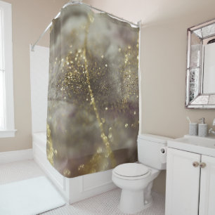 Beige Bruin Goud Glitter Glam 1 Douchegordijn