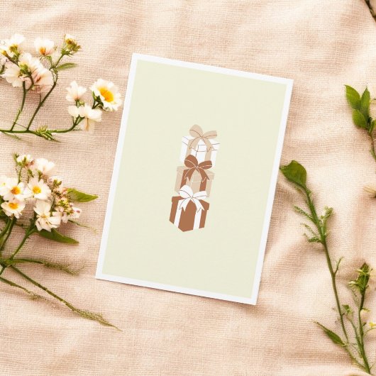 Beige Bruin Vakantie Gift Box Feestelijke Eleganti