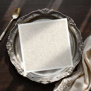 Beige bruine elegante rozen huwelijksservetten  servet
