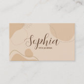 Beige & Bruine Esthetisch Visitekaartje (Voorkant)