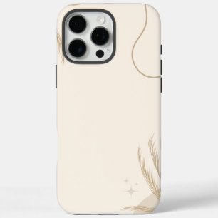 Beige Bruine Esthetische Bloemige Linktree Achterg iPhone 16 Pro Max Hoesje