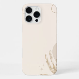 Beige Bruine Esthetische Bloemige Linktree Achterg iPhone 16 Pro Max Hoesje