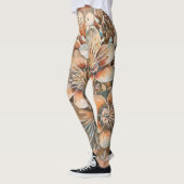  beige bruine kersenbloesems leggings (Links)