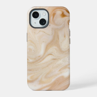 Beige Bruine Marmer iPhone 15 Hoesje
