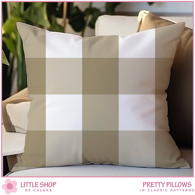 Beige Buffalo Check Kussen (Creator heeft geüpload)