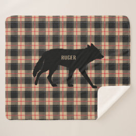 Beige Buffalo Pset Wild Coyote Dog aanpassen Sherpa Deken