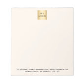 Beige business company logo notitieblok (Voorkant)