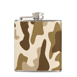 Beige camouflage patroon heupfles