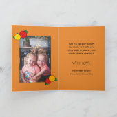 Beige Cat Wreath | Green Merry-kerstfoto Feestdagen Kaart (Binnen)