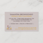 Beige Chicken Hen Egg Farmhouse Visitekaartje (Achterkant)